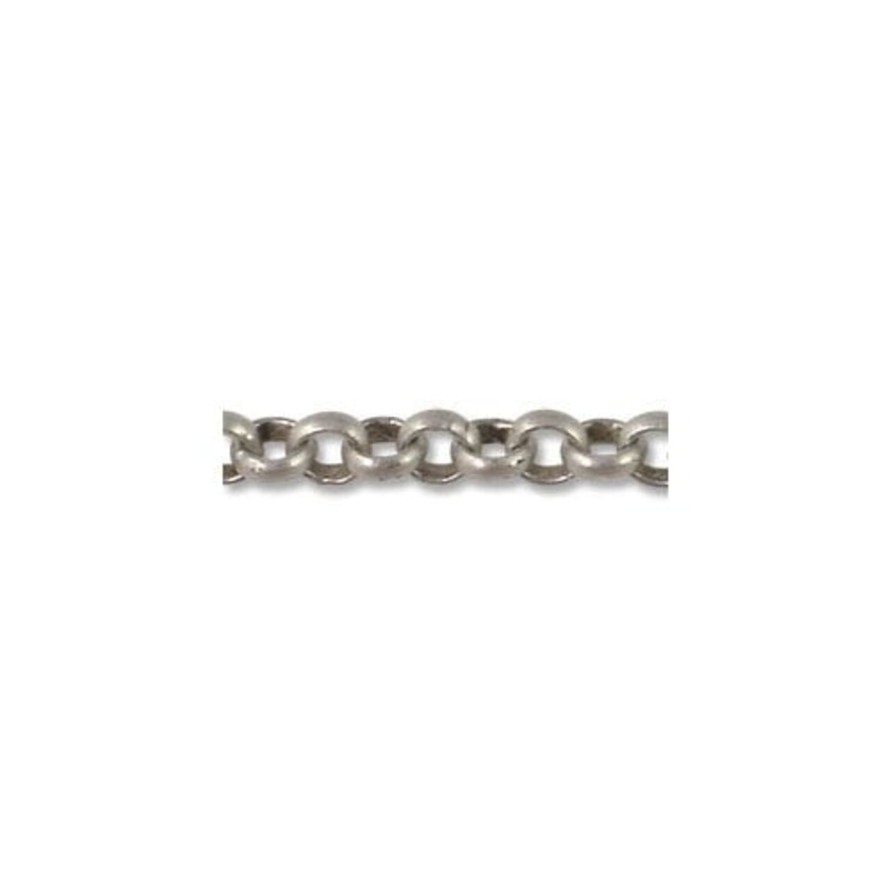 JewelrySupply 2mm Antique Silver Plated Rolo Chain (Priced per Foot)